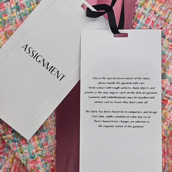 ASSIGNMENT Maribel Cropped Jacket‎ in Multi Sprinkles NWT Size XXS - Picture 10 of 12